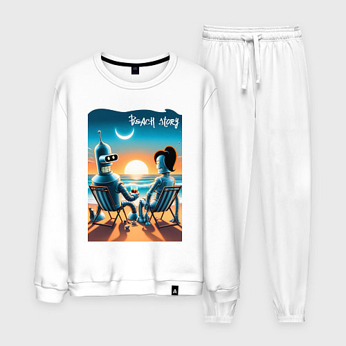 Мужской костюм Bender with girlfriend - beach story / Белый – фото 1
