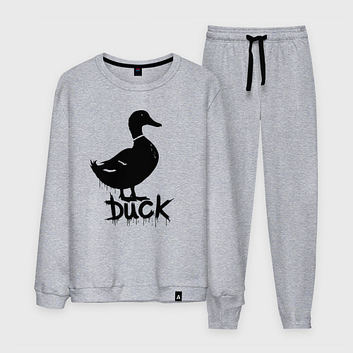Мужской костюм Граффити утка / Меланж – фото 1