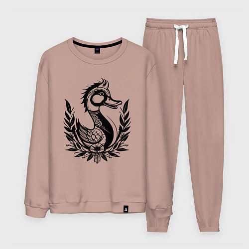 Мужской костюм Утка в кельтских узорах / Пыльно-розовый – фото 1