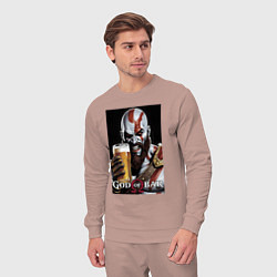 Костюм хлопковый мужской Kratos - god of bar, цвет: пыльно-розовый — фото 2