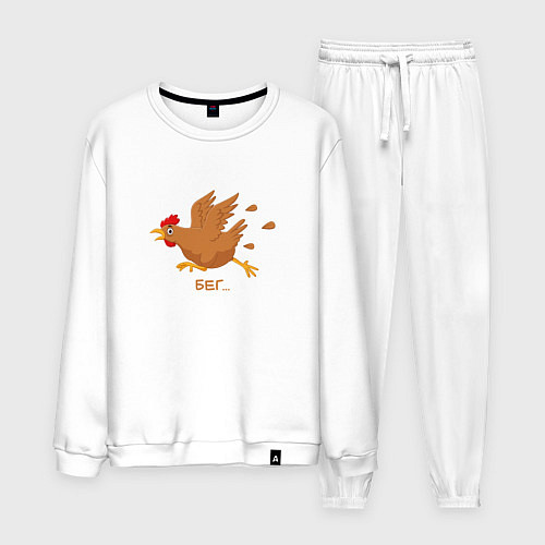 Мужской костюм Куриный бег / Белый – фото 1