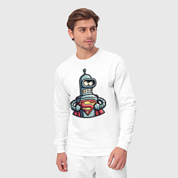Костюм хлопковый мужской Super Bender meme, цвет: белый — фото 2