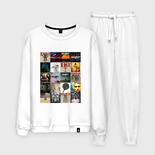 Мужской костюм Skillet - обложки / Белый – фото 1