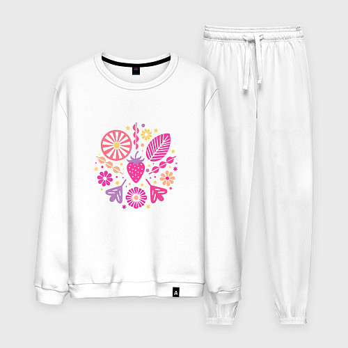 Мужской костюм Ягоды абстракция / Белый – фото 1