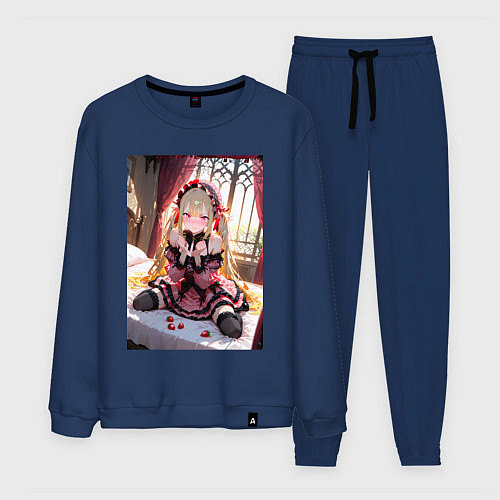 Мужской костюм Смущенная лоли с клубникой / Тёмно-синий – фото 1