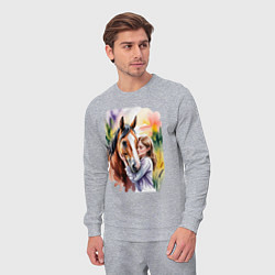 Костюм хлопковый мужской Доверие, цвет: меланж — фото 2