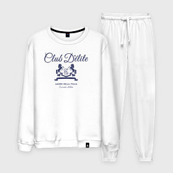 Костюм хлопковый мужской Delite club, цвет: белый