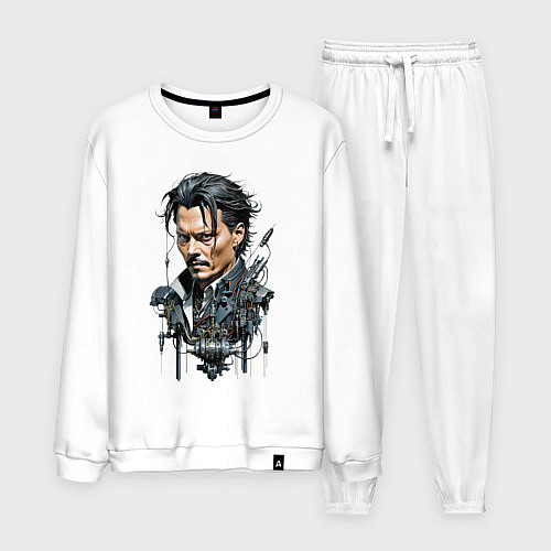 Мужской костюм Cyborg Johnny Depp / Белый – фото 1