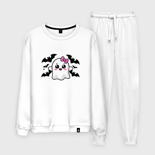 Мужской костюм Готическое очарование - приведение / Белый – фото 1