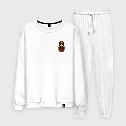 Костюм хлопковый мужской Slavyanka, цвет: белый