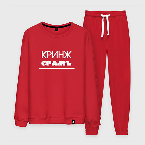 Мужской костюм Кринж срамъ / Красный – фото 1