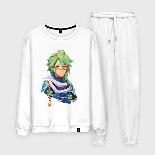 Мужской костюм Genshin Impact: Baizhu / Белый – фото 1