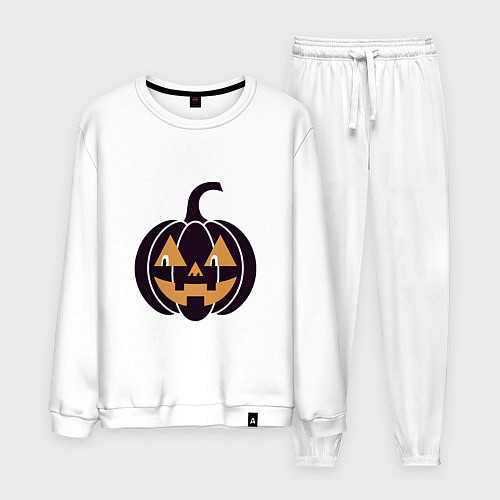 Мужской костюм Тыква Джек фонарь Хэллоуин / Белый – фото 1