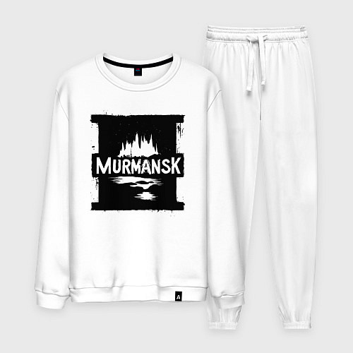 Мужской костюм Мурманск в стрит-арт стиле / Белый – фото 1