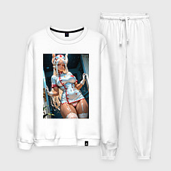 Костюм хлопковый мужской Косплей медсестры от Мирко, цвет: белый