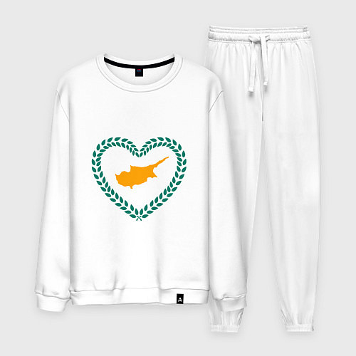 Мужской костюм Кипр в сердце / Белый – фото 1