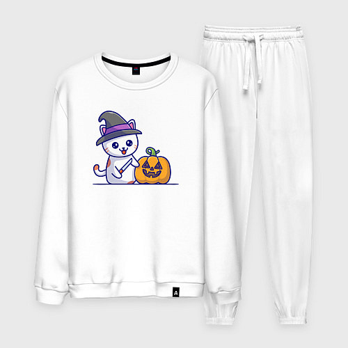 Мужской костюм Cat pumpkin / Белый – фото 1