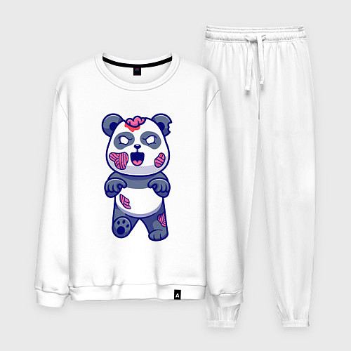 Мужской костюм Зомби панда / Белый – фото 1