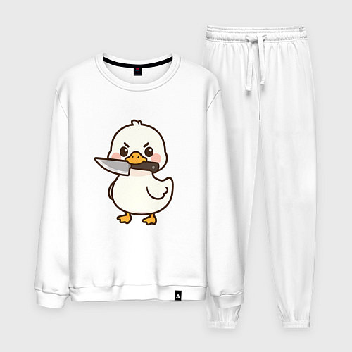 Мужской костюм Утенок с ножом / Белый – фото 1