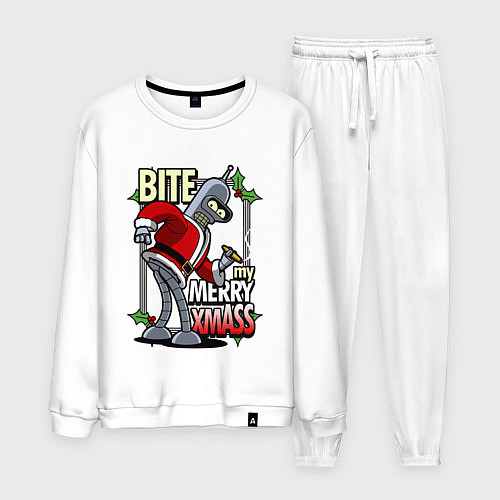 Мужской костюм Bender - bite my xmaas / Белый – фото 1
