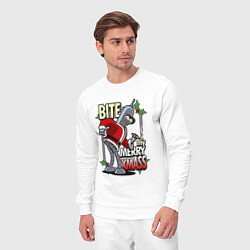 Костюм хлопковый мужской Bender - bite my xmaas, цвет: белый — фото 2