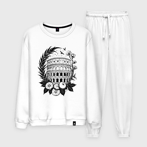 Мужской костюм Колизей в цвету: аромат Италии / Белый – фото 1