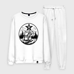 Костюм хлопковый мужской Советский путешественник, цвет: белый