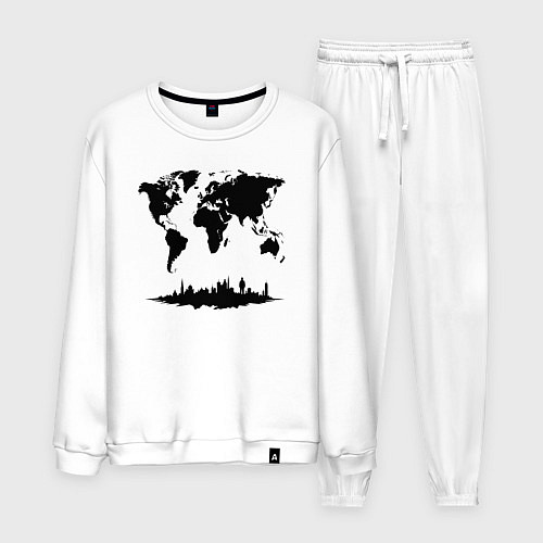 Мужской костюм Мир в тени города / Белый – фото 1