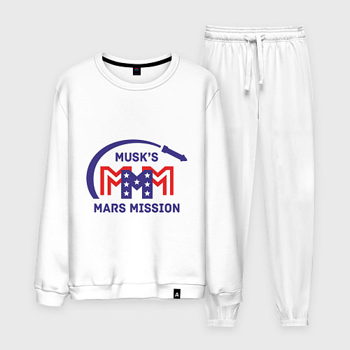 Мужской костюм Миссия на Марс Илона Маска / Белый – фото 1