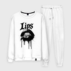 Мужской костюм Черные потекшие губы