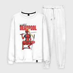 Костюм хлопковый мужской Lady Deadpool, цвет: белый