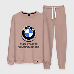Костюм хлопковый мужской BMW Driving Machine, цвет: пыльно-розовый