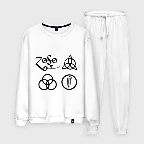 Мужской костюм Led Zeppelin: symbols / Белый – фото 1