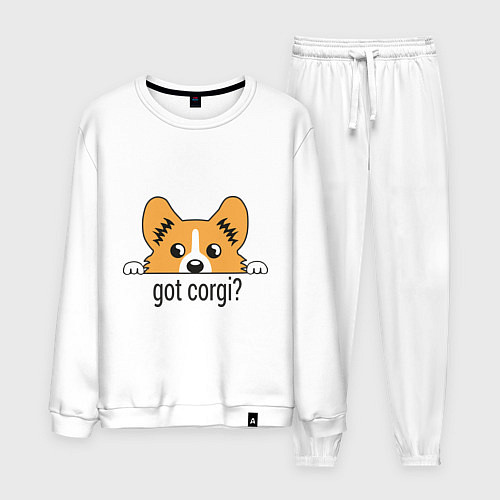 Мужской костюм Got Corgi / Белый – фото 1