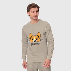 Костюм хлопковый мужской Got Corgi, цвет: миндальный — фото 2
