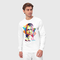 Костюм хлопковый мужской Kurt Cobain: Colors, цвет: белый — фото 2