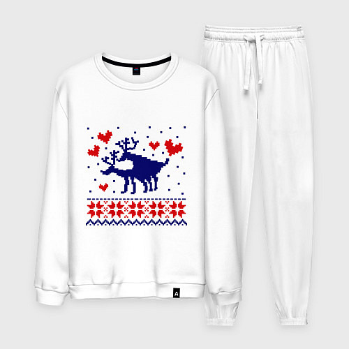 Мужской костюм Любовь оленей / Белый – фото 1