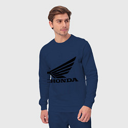 Костюм хлопковый мужской Honda Motor, цвет: тёмно-синий — фото 2