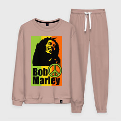 Костюм хлопковый мужской Bob Marley: Jamaica, цвет: пыльно-розовый