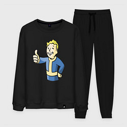 Костюм хлопковый мужской Fallout vault boy, цвет: черный