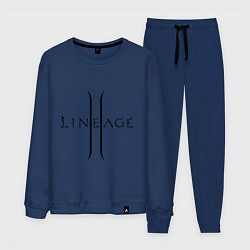 Костюм хлопковый мужской Lineage logo, цвет: тёмно-синий