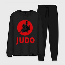Костюм хлопковый мужской Judo, цвет: черный