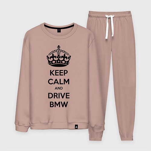 Мужской костюм Keep Calm & Drive BMW / Пыльно-розовый – фото 1