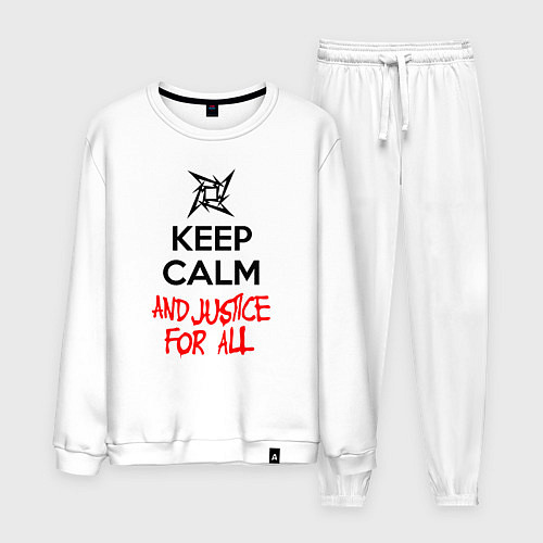 Мужской костюм Keep Calm & Justice For All / Белый – фото 1