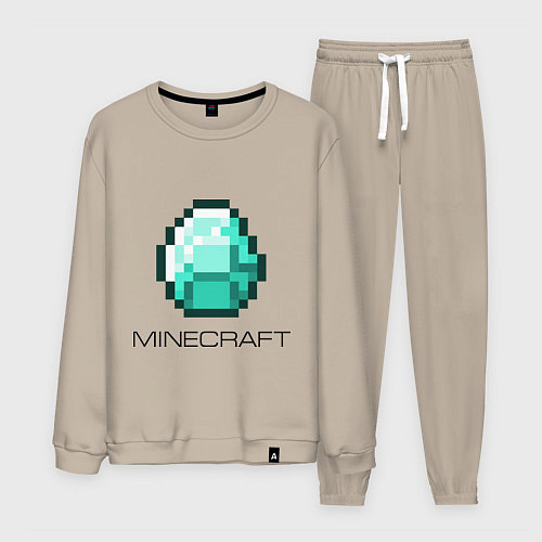 Мужской костюм Minecraft Diamond / Миндальный – фото 1