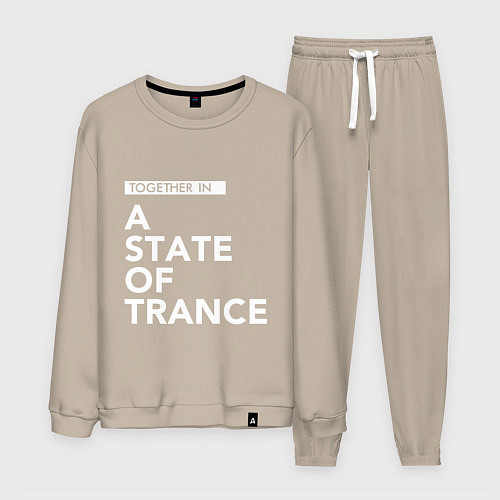 Мужской костюм Together in A State of Trance / Миндальный – фото 1