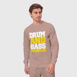 Костюм хлопковый мужской DRUM AND BASS MASSIVE, цвет: пыльно-розовый — фото 2