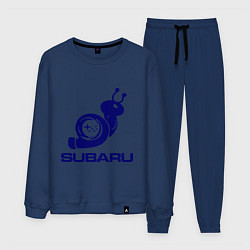 Костюм хлопковый мужской Subaru, цвет: тёмно-синий