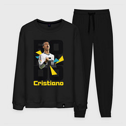 Костюм хлопковый мужской Ronaldo Funs, цвет: черный