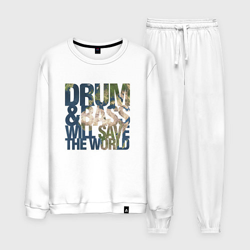 Мужской костюм Drum & Bass: The World / Белый – фото 1
